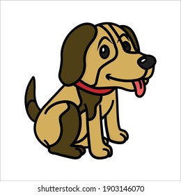 Flat Icon  Dog Animal Vector Design