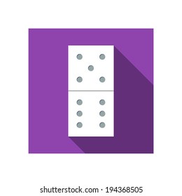 Flat icon domino with long shadow