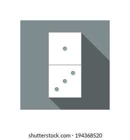 Flat icon domino with long shadow