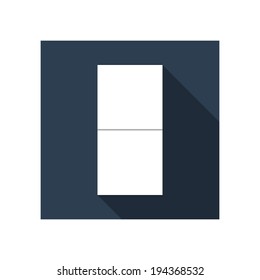 Flat icon domino with long shadow