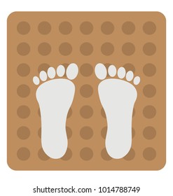 
Flat icon of a doormat 
