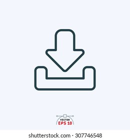 Flat icon of download.