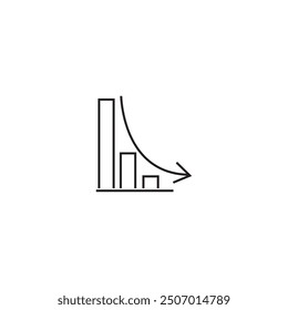 Flat Icon - Down-Trend 06 for commercial use