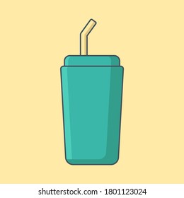 flat icon drink illustration, can be used as a beverage product icon etc.