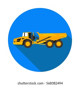 flat icon dump truck