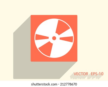 Flat  icon of DVD disc