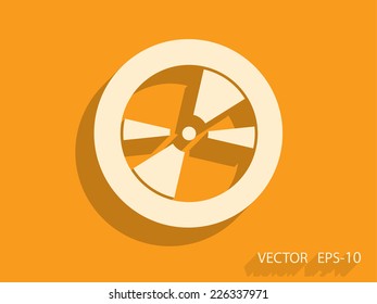 Flat  icon of DVD disc