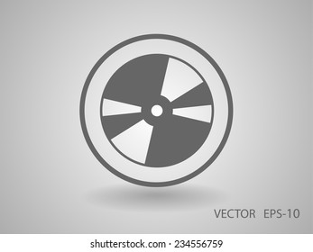 Flat  icon of DVD disc