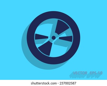 Flat  icon of DVD disc
