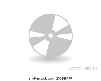 Flat  icon of DVD disc