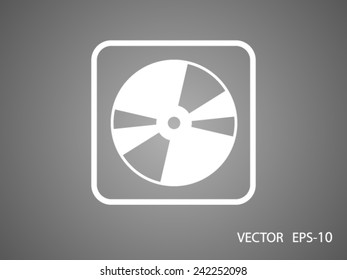 Flat  icon of DVD disc