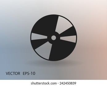 Flat  icon of DVD disc