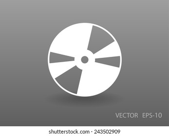 Flat  icon of DVD disc