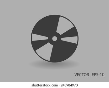 Icono plano del disco DVD