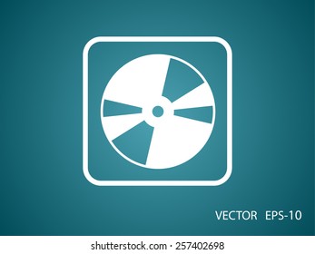 Flat  icon of DVD disc