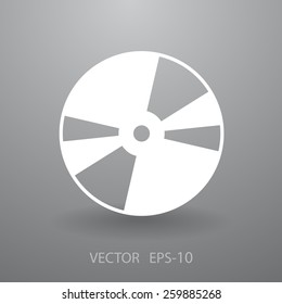 Flat  icon of DVD disc