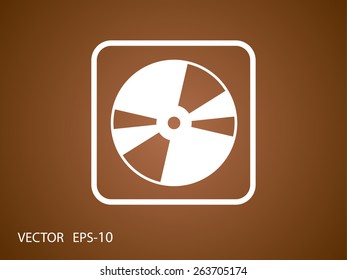 Icono plano del disco DVD