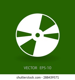 Flat  icon of DVD disc
