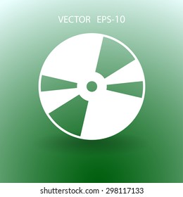 Flat  icon of DVD disc