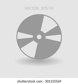 Flat  icon of DVD disc