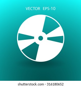 Flat  icon of DVD disc