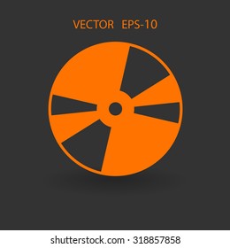 Flat  icon of DVD disc