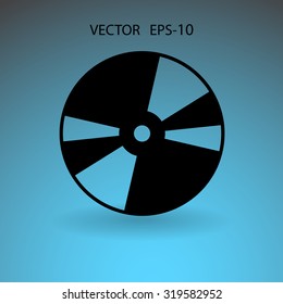 Flat  icon of DVD disc