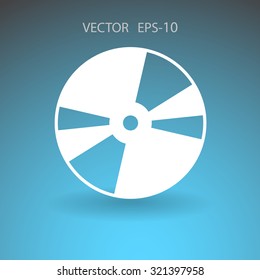 Icono plano del disco DVD