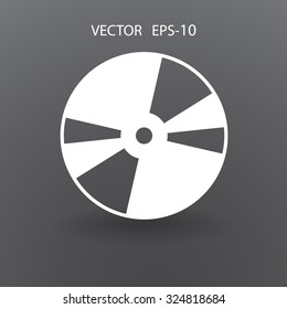Icono plano del disco DVD
