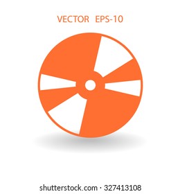 Flat  icon of DVD disc