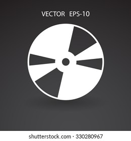 Flat  icon of DVD disc