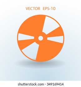 Icono plano del disco DVD
