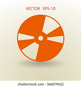 Flat  icon of DVD disc