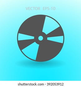 Flat  icon of DVD disc