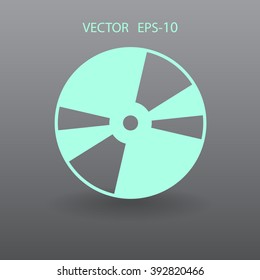 Flat  icon of DVD disc