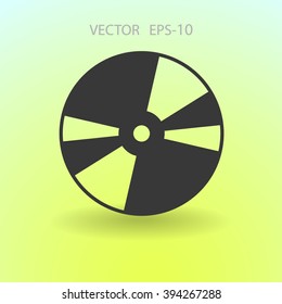 Flat  icon of DVD disc