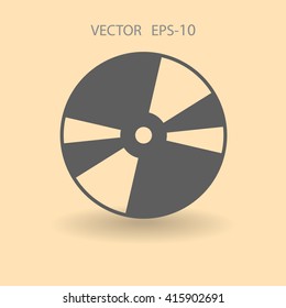 Flat  icon of DVD disc