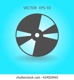 Flat  icon of DVD disc