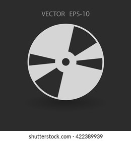 Flat  icon of DVD disc