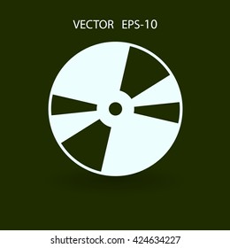 Flat  icon of DVD disc