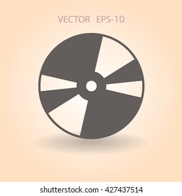Icono plano del disco DVD