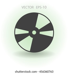 Icono plano del disco DVD