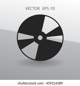 Flat  icon of DVD disc