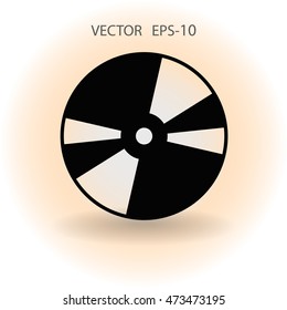 Flat  icon of DVD disc