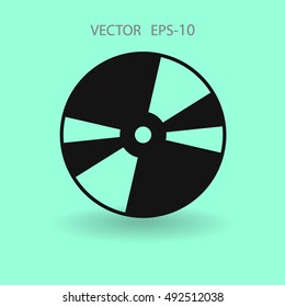 Icono plano del disco DVD