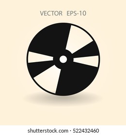 Icono plano del disco DVD