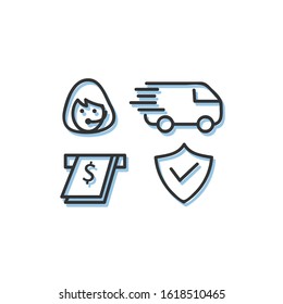 Flat icon e commerce website or app collection vector