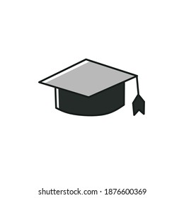 Flat icon with education icon for web design. Online class, school, study.