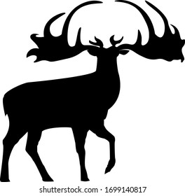 flat icon of elk with antlers
