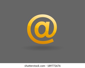 Flat icon of email